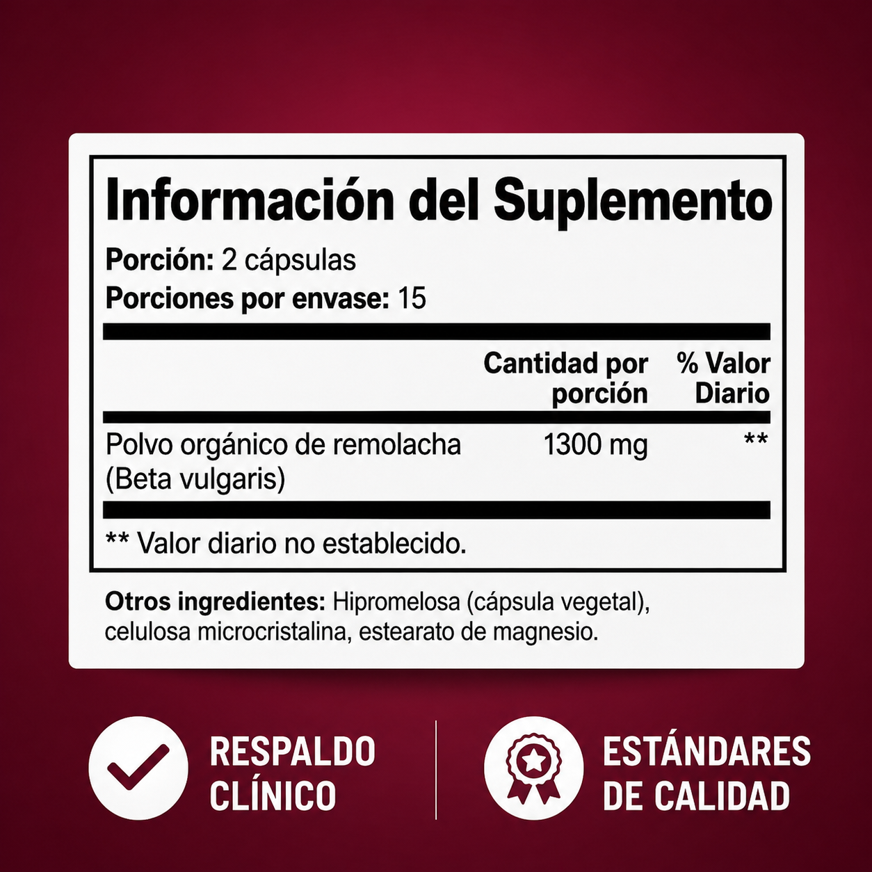 Zenter™ Remolacha Vital – Suplemento Natural 30 Cápsulas