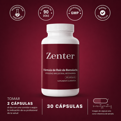 Zenter™ Remolacha Vital – Suplemento Natural 30 Cápsulas