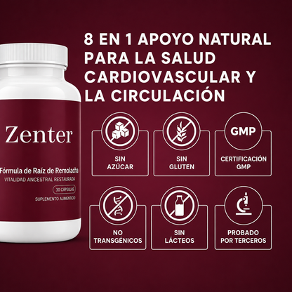 Zenter™ Remolacha Vital – Suplemento Natural 30 Cápsulas